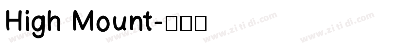 High Mount字体转换